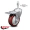 Service Caster 4 Inch Maroon Polyurethane Swivel 10mm Stem Caster with Total Lock Brake SCC SCC-TSTTL20S414-PPUB-MRN-M1015 - alternate 2